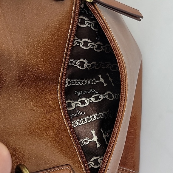 Tignanello Large Leather Shoulder Bag Brown 13" Wide x 10" Tall x 4" Deep - Picture 13 of 16